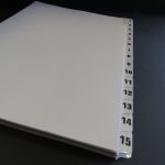 A5 Numbered Tab Dividers 1