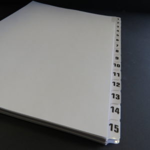 A4 Numbered Tab Dividers