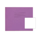 RHINO 138 x 165 Exercise Book 24 Pages / 12 Leaf Purple Plain