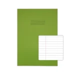 RHINO 13 x 9 A4+ Oversized Exercise Book 48 pages / 24 Leaf Light Green 8mm Lined with Margin