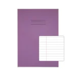 RHINO 13 x 9 A4+ Oversized Exercise Book 48 pages / 24 Leaf Purple 8mm Lined with Margin