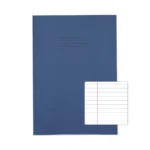 RHINO 13 x 9 A4+ Oversized Exercise Book 48 pages / 24 Leaf Dark Blue 8mm Lined with Margin