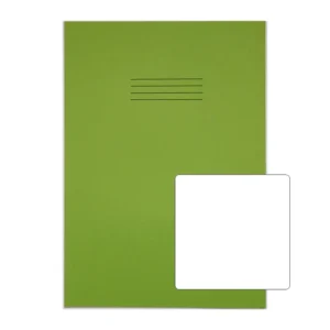 RHINO 13 x 9 A4+ Oversized Exercise Book 80 Pages / 40 Leaf Light Green Plain
