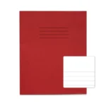 RHINO 8 x 6.5 Exercise Book 32 Pages / 16 Leaf Red Top Half Plain and Bottom Half 12mm Lined