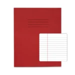 RHINO 8 x 6.5 Exercise Book 48 pages / 24 Leaf Red 6mm Lined with Margin
