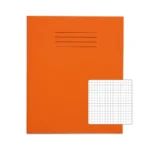 RHINO 8 x 6.5 Exercise Book 80 Pages / 40 Leaf Orange 5mm Squared