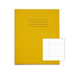 RHINO 8 x 6.5 Exercise Book 80 Pages / 40 Leaf Yellow 8mm Lined with Margin