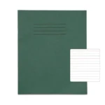 RHINO 8 x 6.5 Handwriting Book 32 Pages / 16 Leaf Dark Green Narrow-Ruled 4mm Lines Centred on 15mm Lines