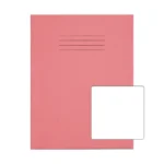 RHINO 9 x 7 Exercise Book 48 Pages / 24 Leaf Pink Plain