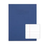 RHINO 9 x 7 Exercise Book 96 Pages / 48 Leaf Dark Blue 8mm Lined with Margin