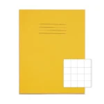 RHINO 9 x 7 Exercise Book 32 Pages / 16 Leaf Yellow 20mm Squared