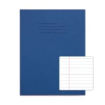 RHINO 9 x 7 Exercise Book 48 Pages / 24 Leaf Dark Blue 8mm Lined with Margin