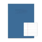 RHINO 9 x 7 Exercise Book 48 pages / 24 Leaf Light Blue 8mm Lined with Margin