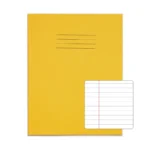 RHINO 9 x 7 Exercise Book 64 Pages / 32 Leaf Yellow 8mm Lined with Margin