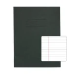 RHINO 9 x 7 Exercise Book 80 Pages / 40 Leaf Dark Green 8mm Lined with Margin
