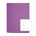 RHINO 9 x 7 Exercise Book 80 Pages / 40 Leaf Purple 8mm Lined with Margin