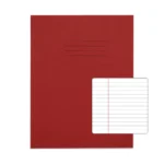 RHINO 9 x 7 Exercise Book 80 Pages / 40 Leaf Red 6mm Lined with Margin
