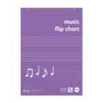 RHINO Education A1 Music Flip Chart Pad 30 Leaf 5 Music Staves with Plain Reverse