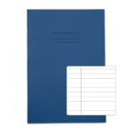 RHINO A4 Exercise Book 48 pages / 24 Leaf Dark Blue 8mm Lined with Margin