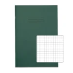 RHINO A4 Exercise Book 48 pages / 24 Leaf Dark Green 7mm Squared