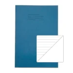 RHINO A4 Exercise Book 64 Pages / 32 Leaf Light Blue 8mm Lined with Plain Reverse