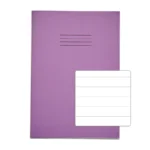 RHINO A4 Exercise Book 64 Pages / 32 Leaf Purple 15mm Lined