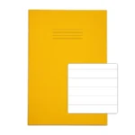 RHINO A4 Exercise Book 64 Pages / 32 Leaf Yellow 15mm Lined