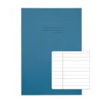 RHINO A4 Exercise Book 80 Pages / 40 Leaf Light Blue 8mm Lined with Margin