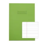 RHINO A4 Exercise Book 80 Pages / 40 Leaf Light Green 8mm Lined with Margin