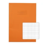 RHINO A4 Exercise Book 80 Pages / 40 Leaf Orange 5mm Squared