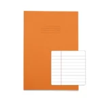 RHINO A4 Exercise Book 80 Pages / 40 Leaf Orange 8mm Lined with Margin