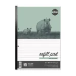 RHINO Office A4 Refill Pad Sidebound 160 Pages / 80 Leaf 8mm Lined with Margin