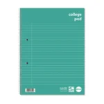 RHINO Education A4+ College Pad 140 Pages / 70 Leaf 8mm Lined with Margin